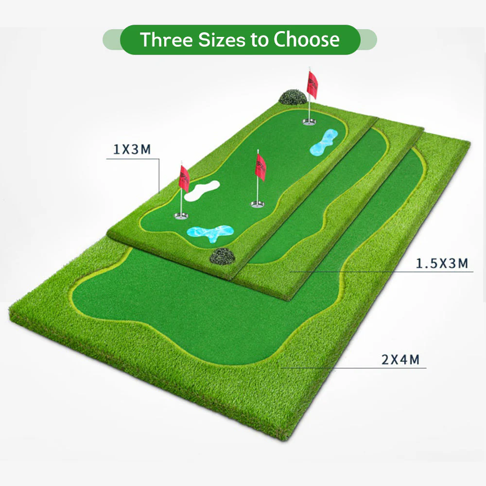 Practice Golf Putting Green Indoor/Outdoor - Green - Image 4