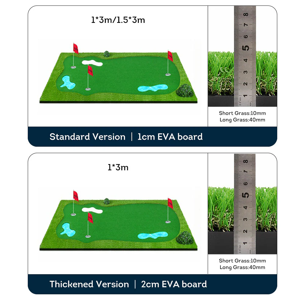 Practice Golf Putting Green Indoor/Outdoor - Green - Image 5