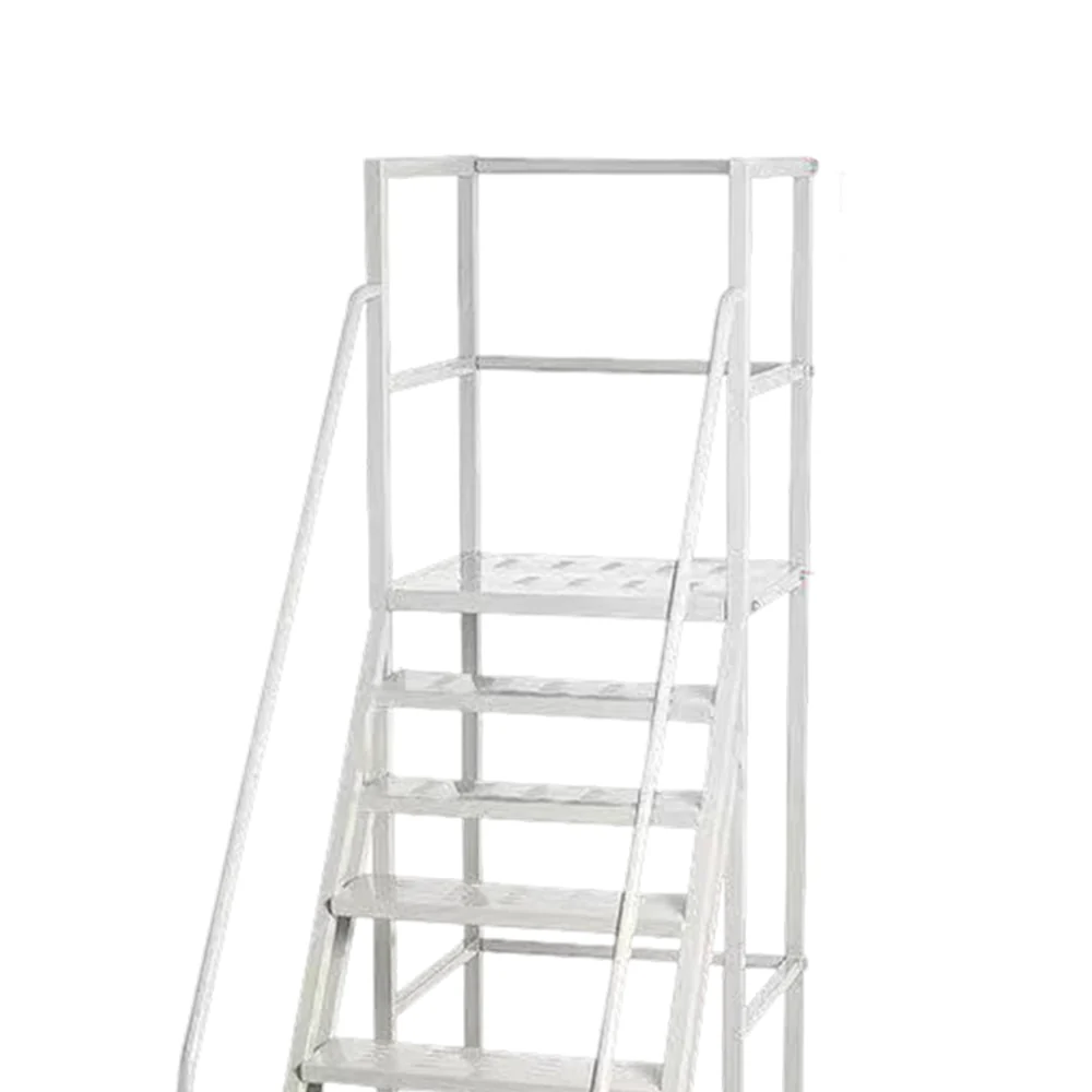 GROVIA 250cm Platform Height  10-step Ladder With Wheels Warehouse Staircase - Image 13