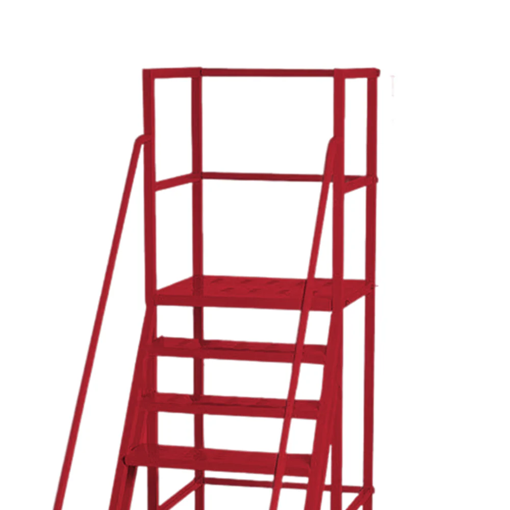 GROVIA 250cm Platform Height  10-step Ladder With Wheels Warehouse Staircase - Image 5