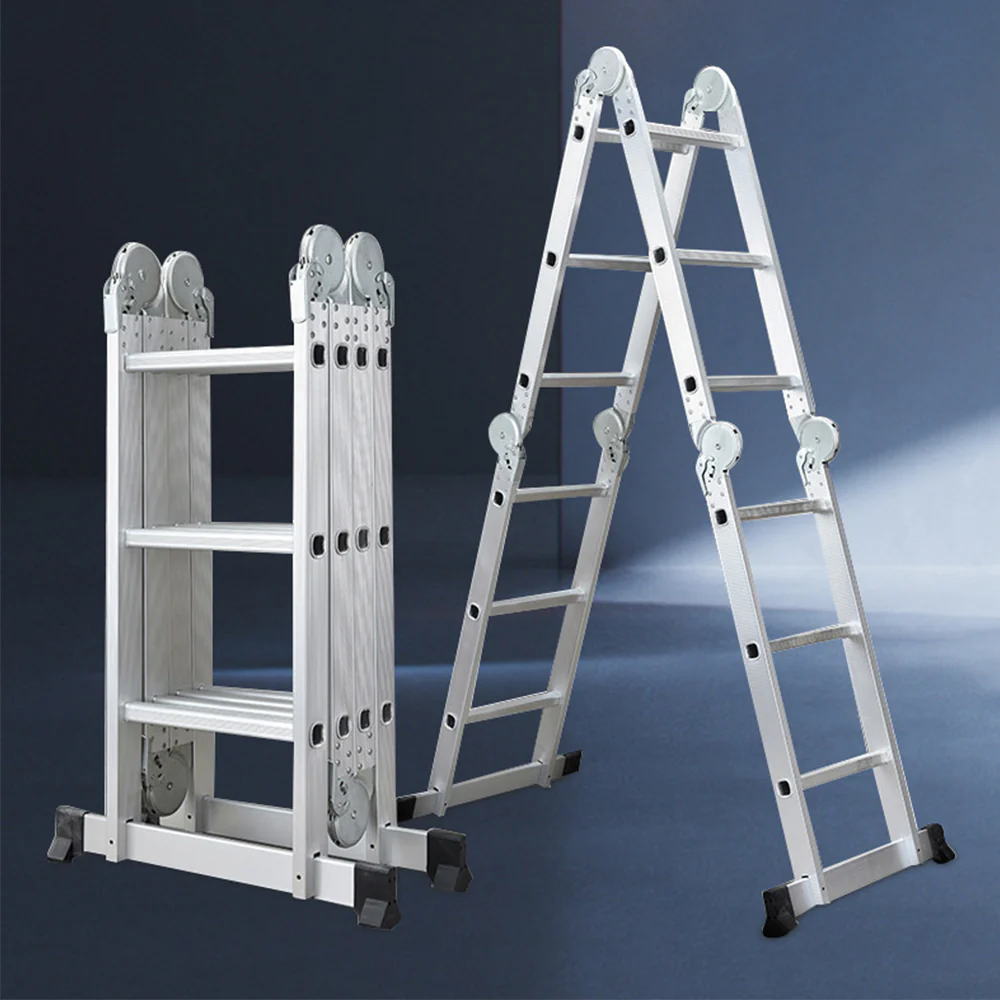 GROVIA 242-592cm Portable Multifunctional Aluminum Folding Ladder - Image 13