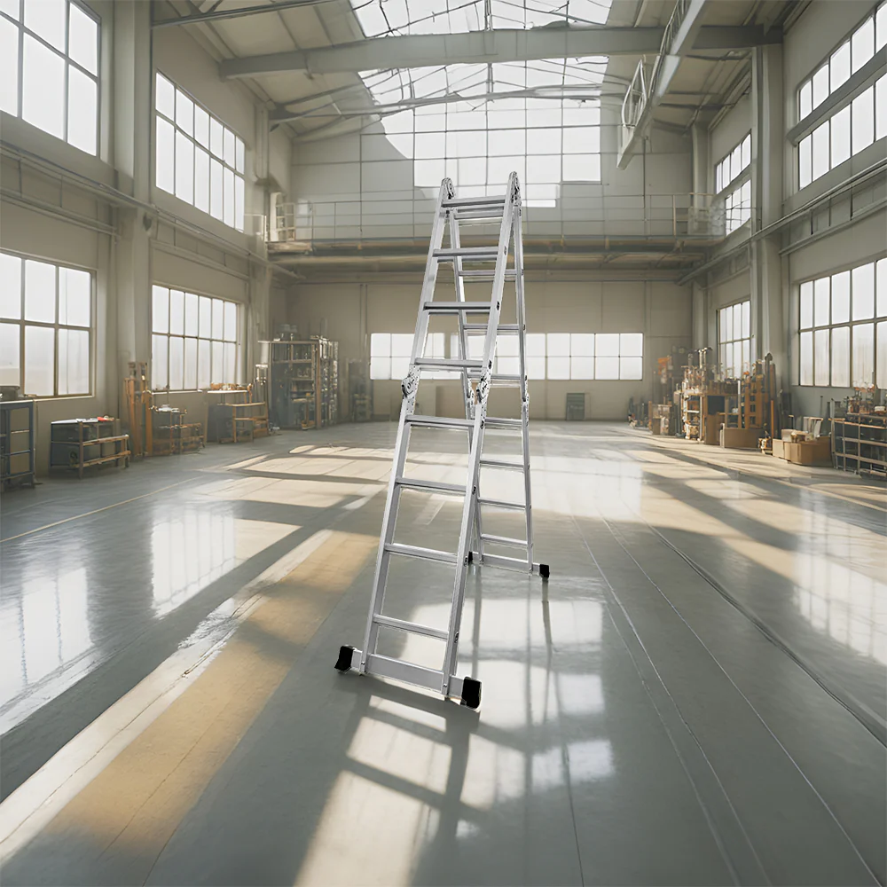 GROVIA 242-592cm Portable Multifunctional Aluminum Folding Ladder - Image 17