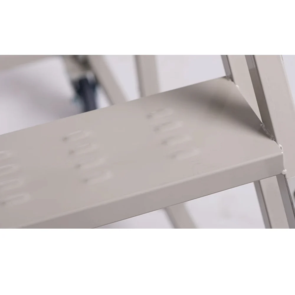 GROVIA 100cm Platform Height 4-step Ladder With Wheels Warehouse Staircase - Image 7