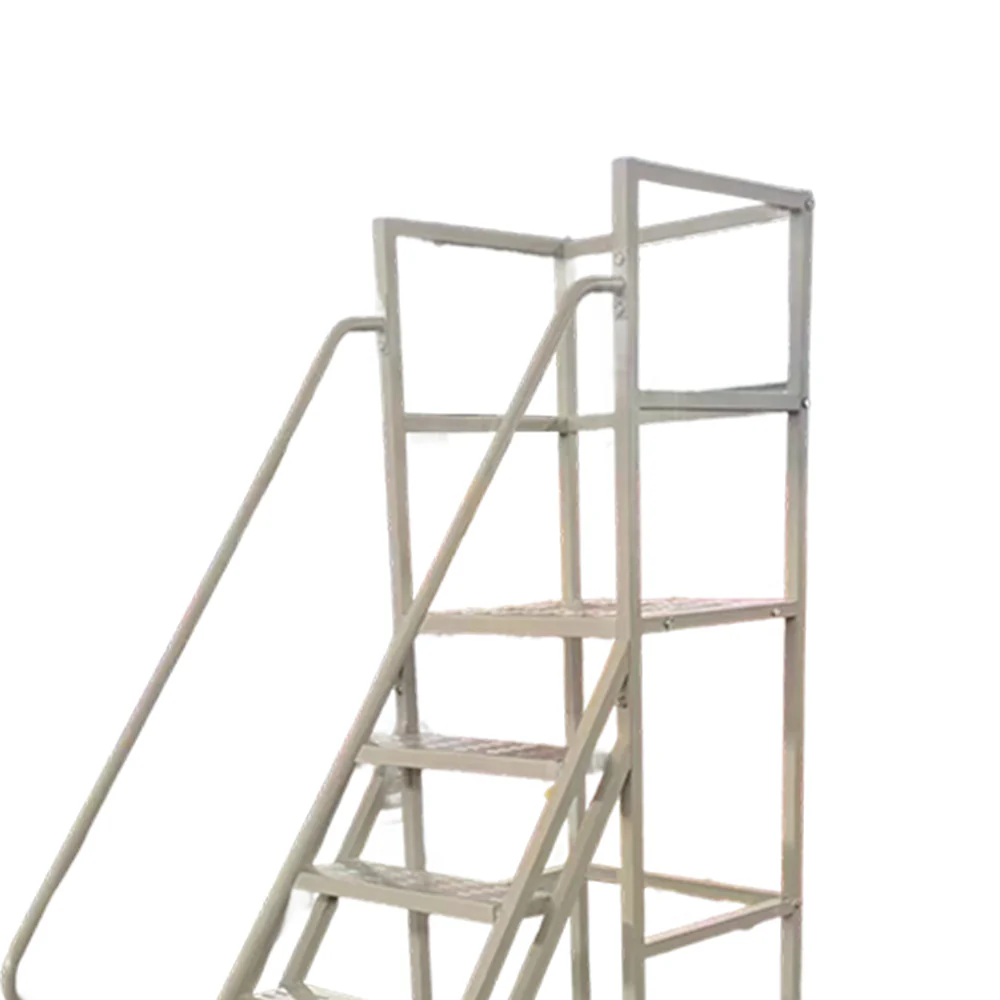 GROVIA 150cm Platform Height  6-step Ladder With Wheels Warehouse Staircase - Image 7