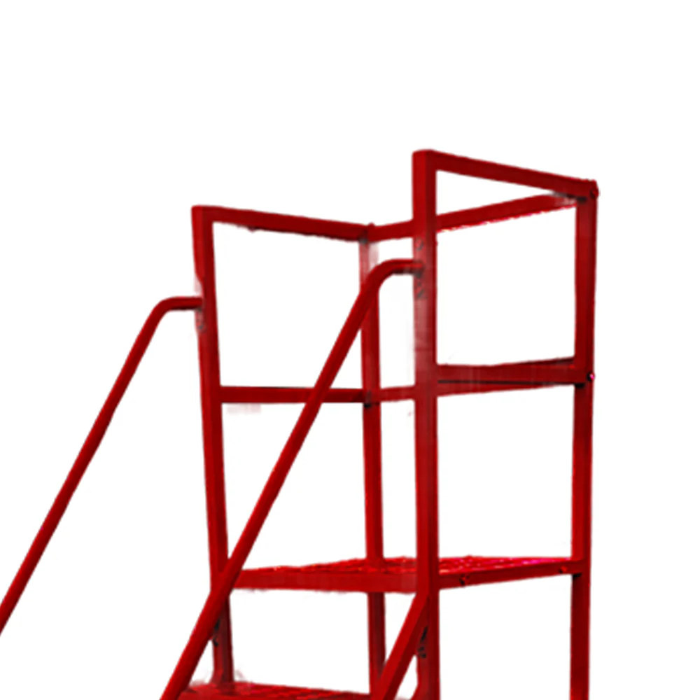 GROVIA 150cm Platform Height  6-step Ladder With Wheels Warehouse Staircase - Image 8