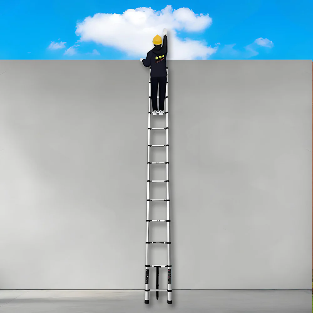 GROVIA JLB7 3.2/4.6/5/5.4/5.8/6.2M Single-Sided Telescopic Straight Ladder - Image 9
