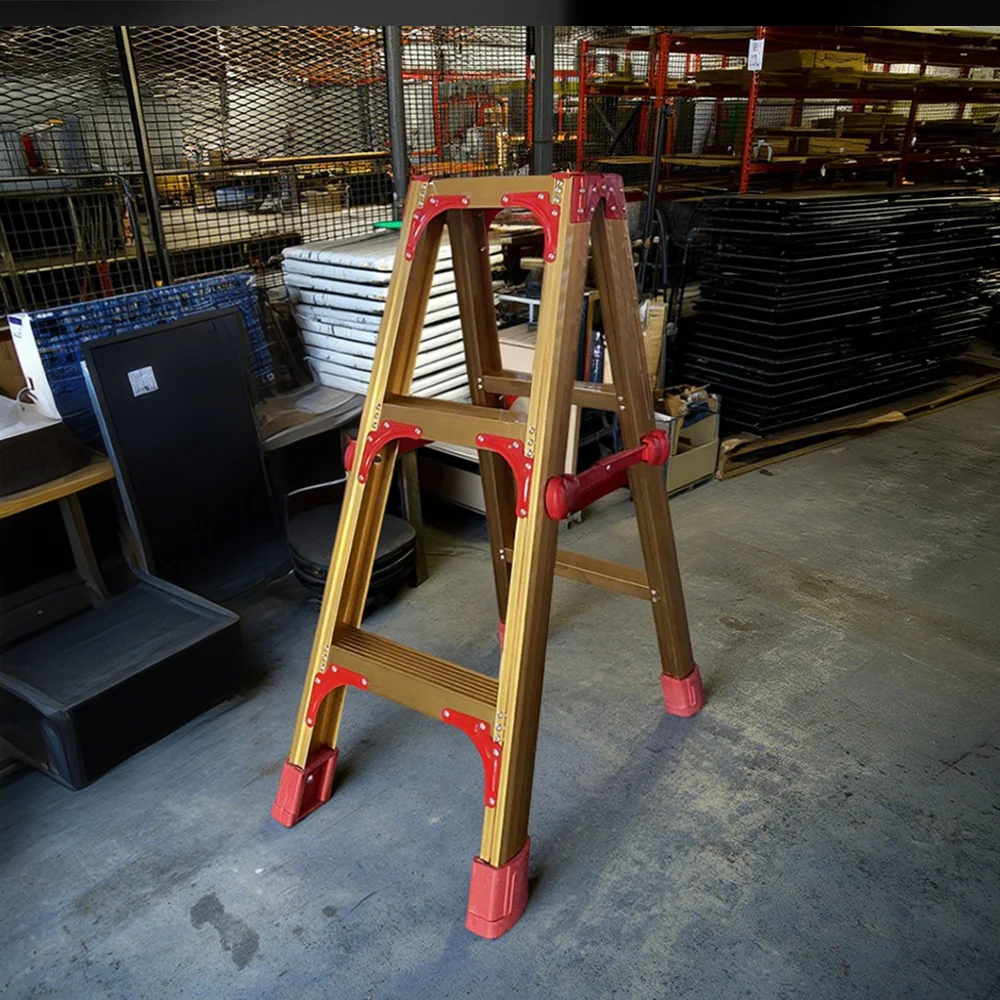 GROVIA L08 3/4/5/6/8/9/10-step Aluminum Alloy Ladder Warehouse Staircase/Household Stairs - Golden - Image 6