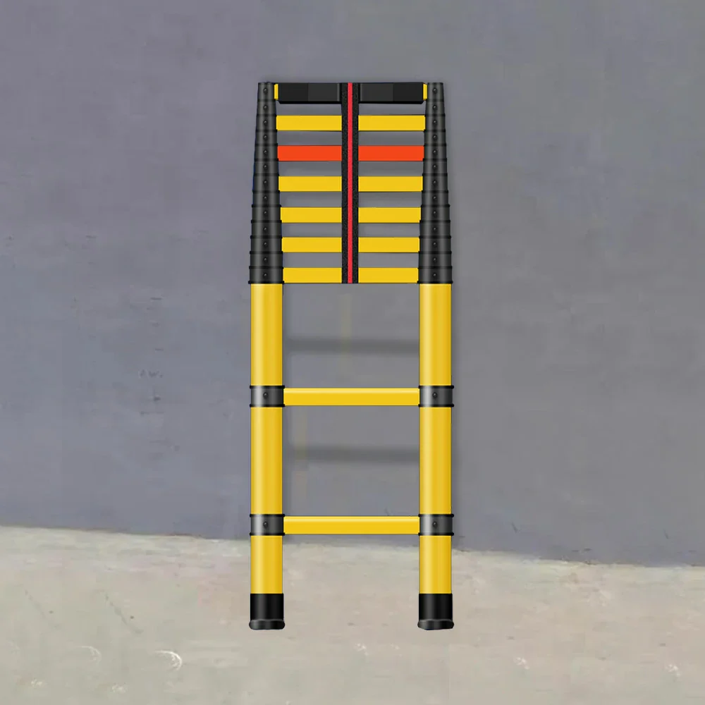 GROVIA 3m/4m/5m Fiberglass Retractable Insulated Ladder – 150kg Capacity, Anti-Slip Pedals, Foldable 6.85cm Design - Image 12