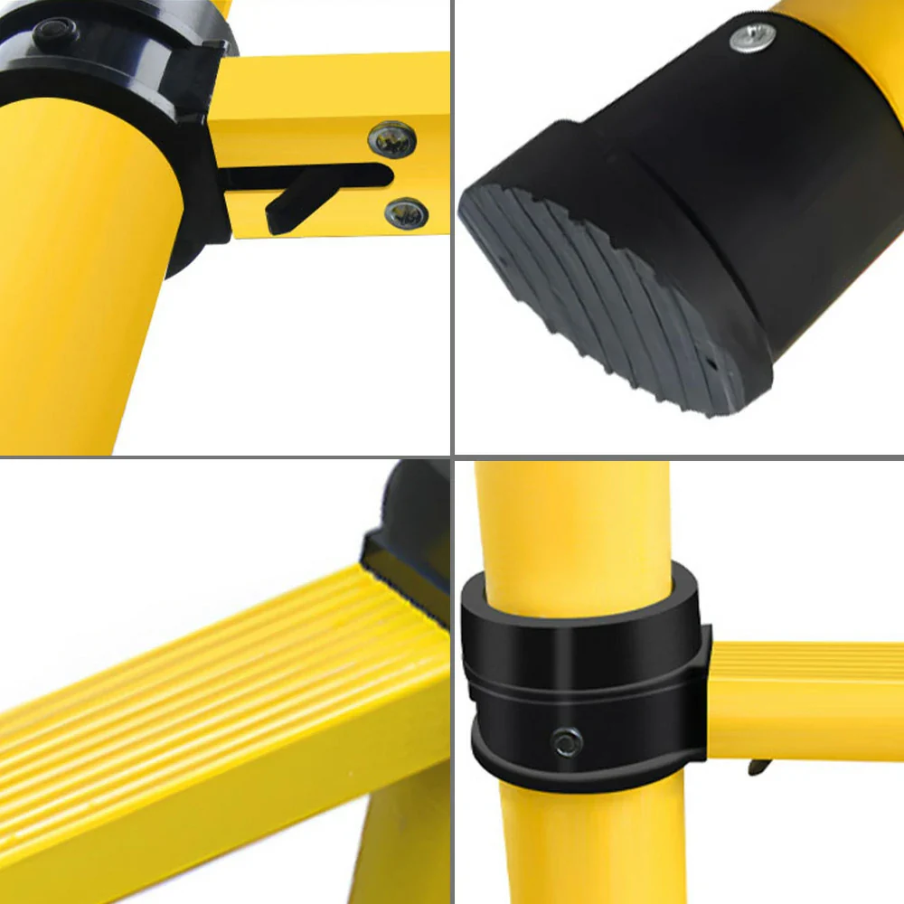 GROVIA 3m/4m/5m Fiberglass Retractable Insulated Ladder – 150kg Capacity, Anti-Slip Pedals, Foldable 6.85cm Design - Image 3