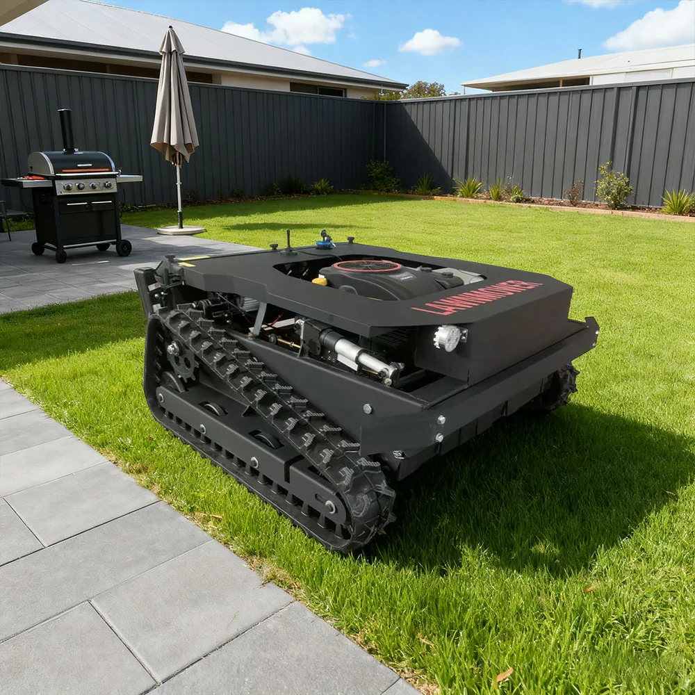 GROVIA 224CC Hybrid Remote Control Lawn Mower, Dual 600W Motors, 9HP Power, 50cm Cutting Width, Self-Charging, Heavy-Duty All-Terrain Design for Large Lawns - Black - Image 4