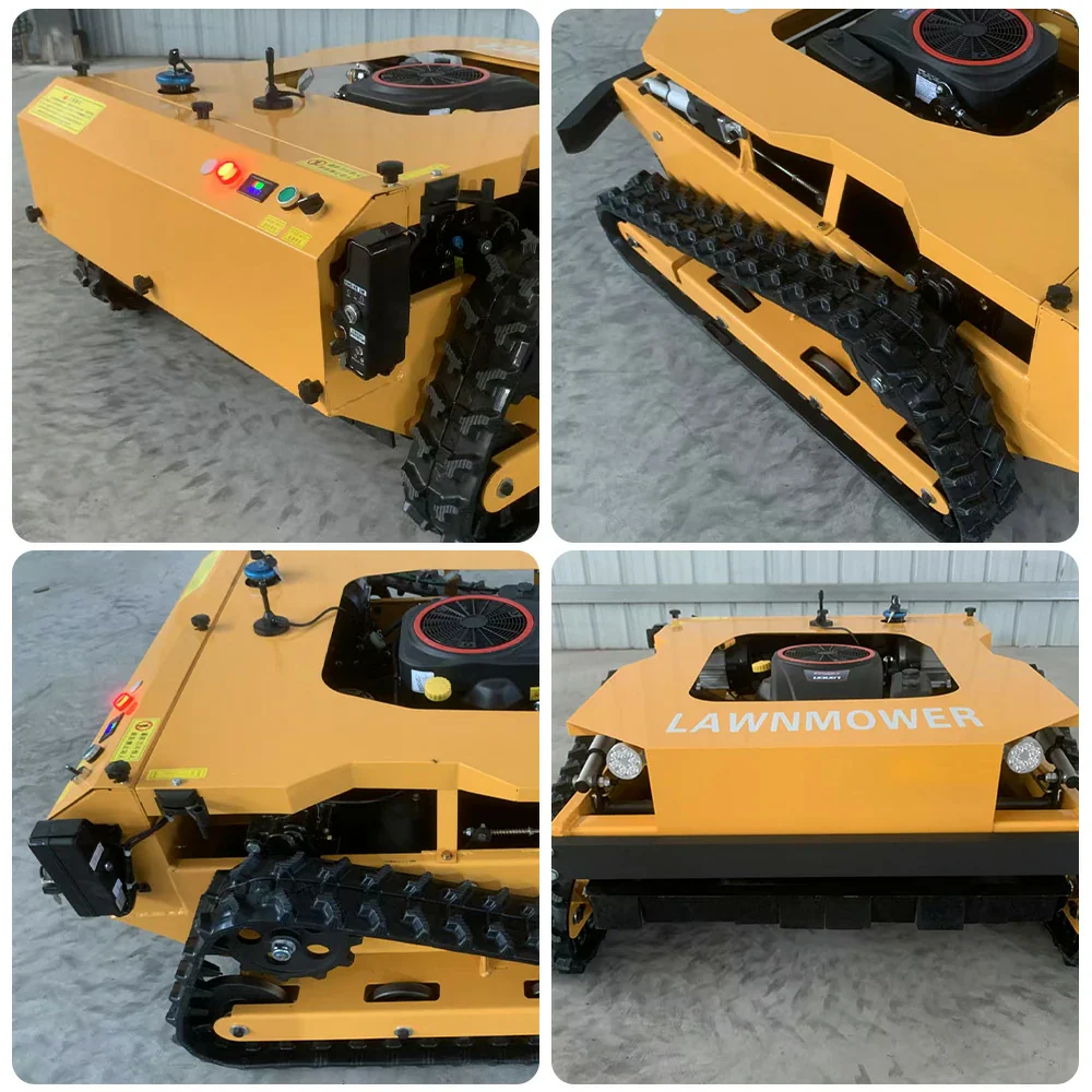GROVIA 224CC Hybrid Remote Control Lawn Mower, Dual 600W Motors, 9HP Power, 50cm Cutting Width, Self-Charging, Heavy-Duty All-Terrain Design for Large Lawns - Yellow - Image 3