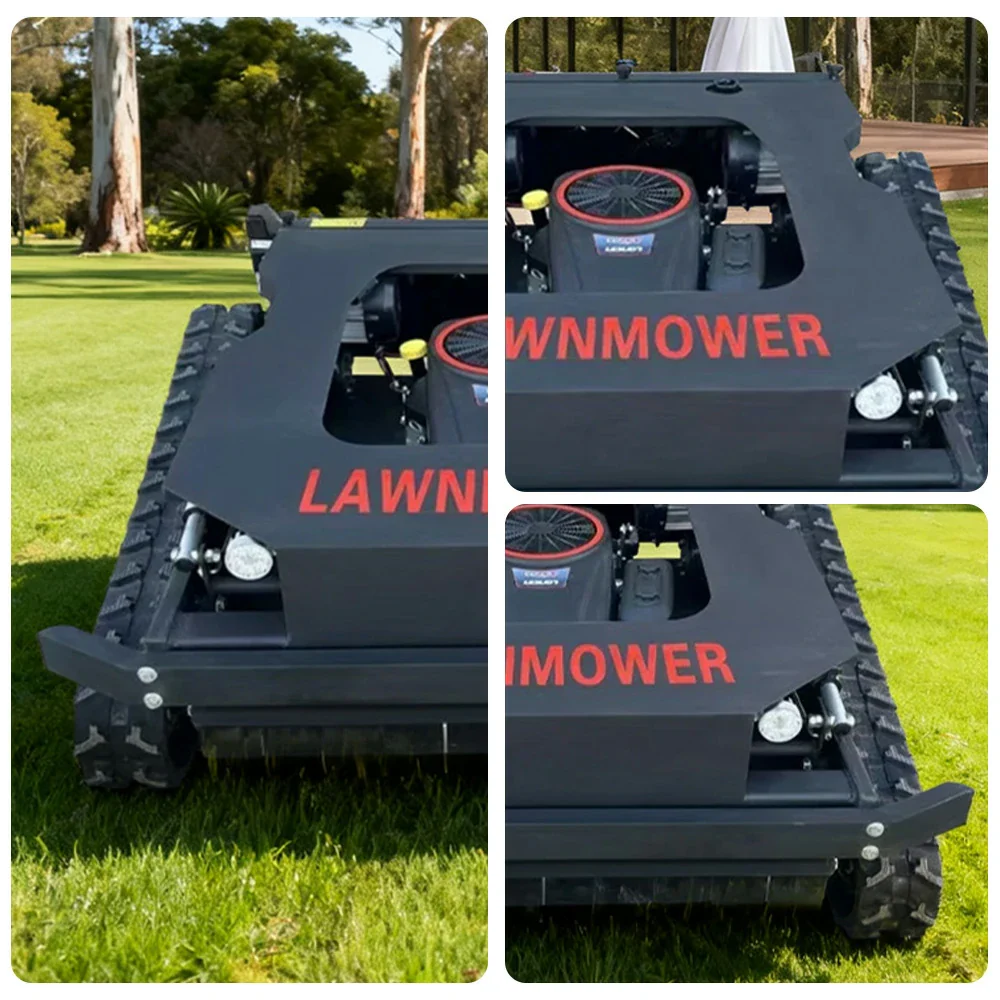 GROVIA 452CC Hybrid Remote Control Lawn Mower, Dual 1000W Motors, 16HP Power, 80cm Cutting Width, Self-Charging, Heavy-Duty All-Terrain Design for Large Lawns - Blue - Image 3