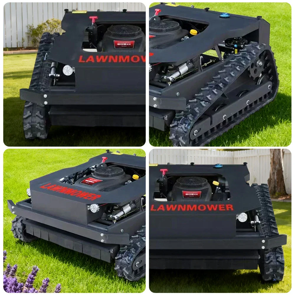 GROVIA 608CC Hybrid Remote Control Lawn Mower, Dual 1200W Motors, 22HP Power, 80cm Cutting Width, Self-Charging, Heavy-Duty All-Terrain Design for Large Lawns - Black - Image 3