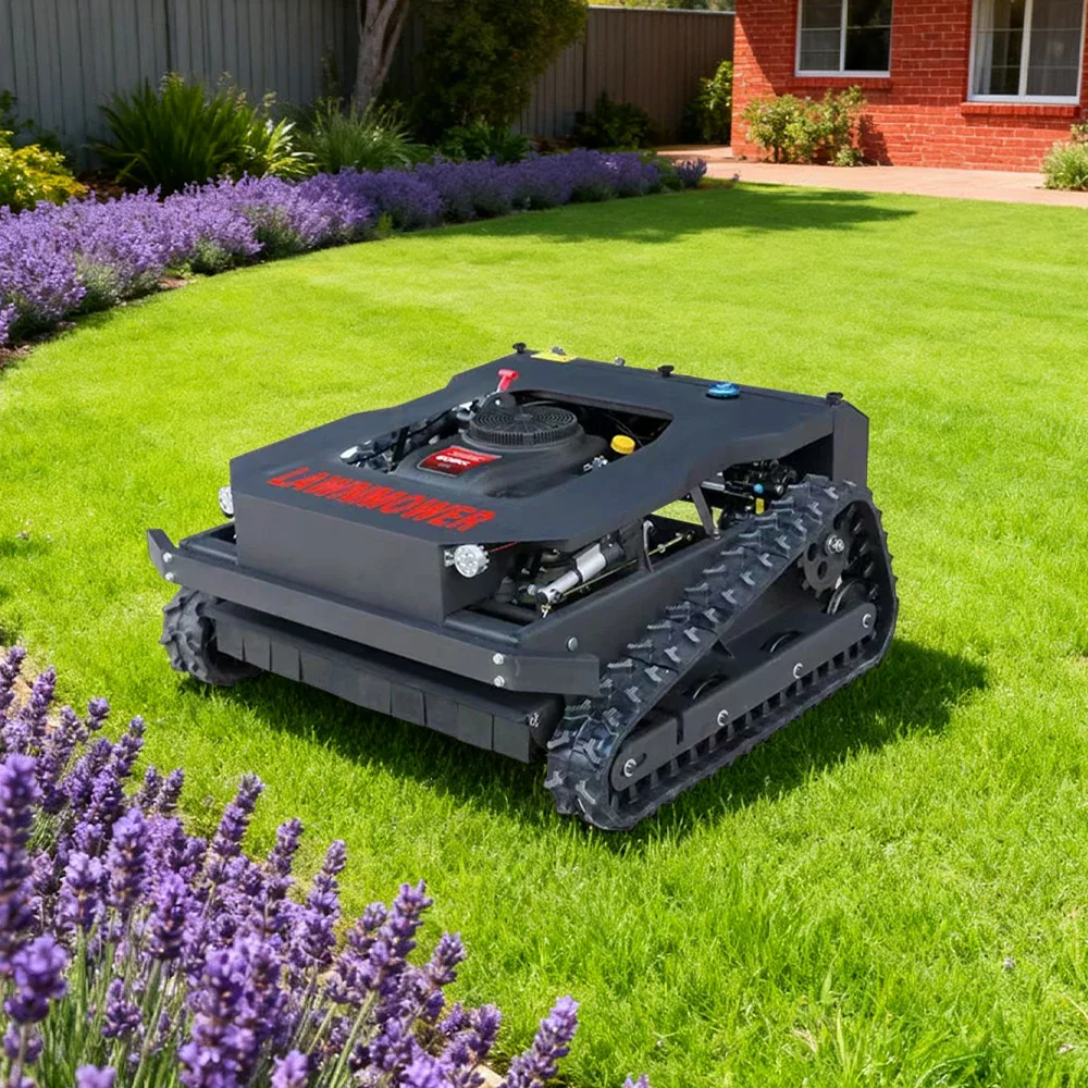 GROVIA 608CC Hybrid Remote Control Lawn Mower, Dual 1200W Motors, 22HP Power, 80cm Cutting Width, Self-Charging, Heavy-Duty All-Terrain Design for Large Lawns - Black - Image 4