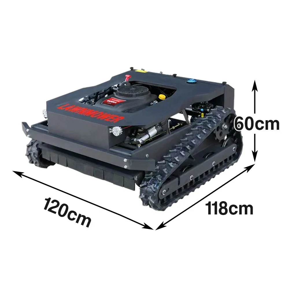 GROVIA 608CC Hybrid Remote Control Lawn Mower, Dual 1200W Motors, 22HP Power, 80cm Cutting Width, Self-Charging, Heavy-Duty All-Terrain Design for Large Lawns - Black - Image 5