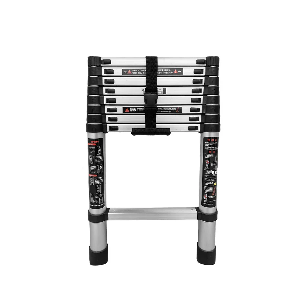 GROVIA Aluminium Telescopic Ladder 7/9 Step - Lightweight, Anti-Slip Base, Foldable & Space-Saving Design - Image 6