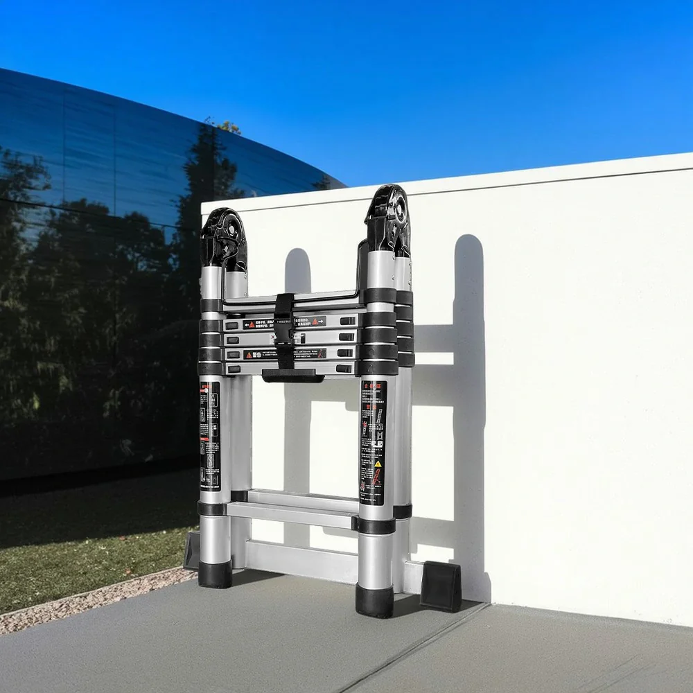 GROVIA Aluminium Multi-Purpose Joint Ladder 5/6/7 Step - Heavy-Duty, Anti-Slip, Foldable & Space-Saving Design - Image 9