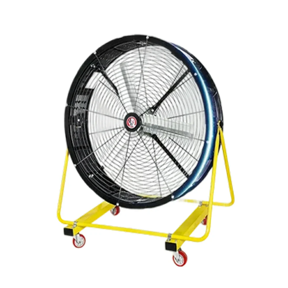 GROVIA Industrial Fan Pedestal Type Powerful Air Circulator Full Copper Motor Metal Safety Grille Low Noise Design