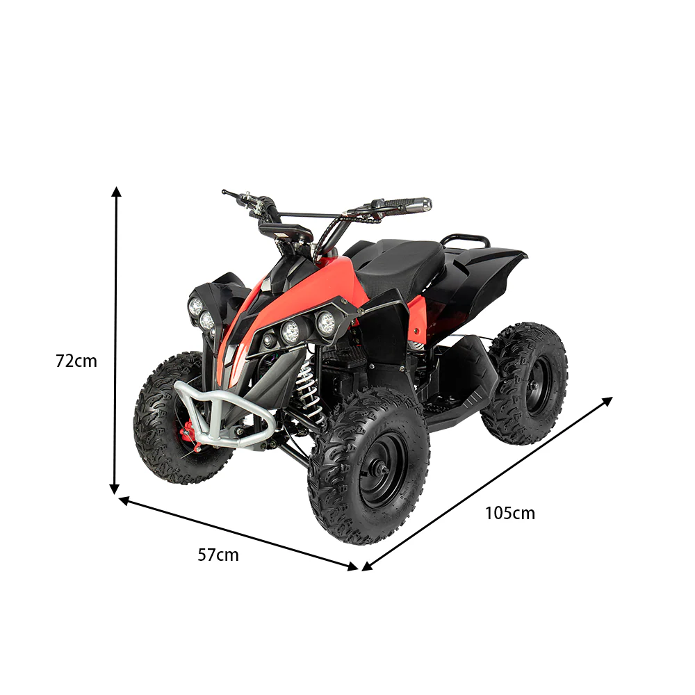 MOVO HE-K3 500W 36V 12Ah Lithium Battery Quad Bike- Black & Red - Image 5