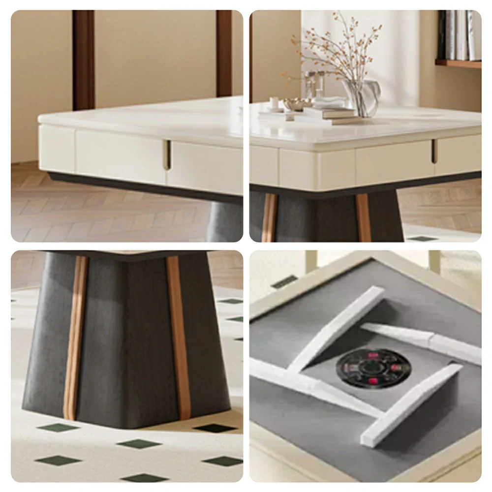 HEXJON 100cm Automatic Mahjong Table/Dining Table/Coffee Table Low Frequency Noise Reduction - Black - Image 4