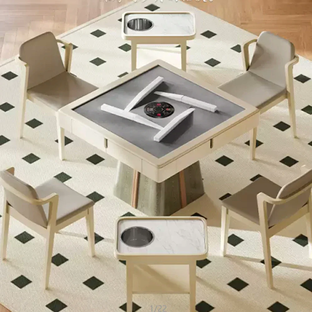HEXJON 100cm Automatic Mahjong Table/Dining Table/Coffee Table Low Frequency Noise Reduction - Green - Image 3