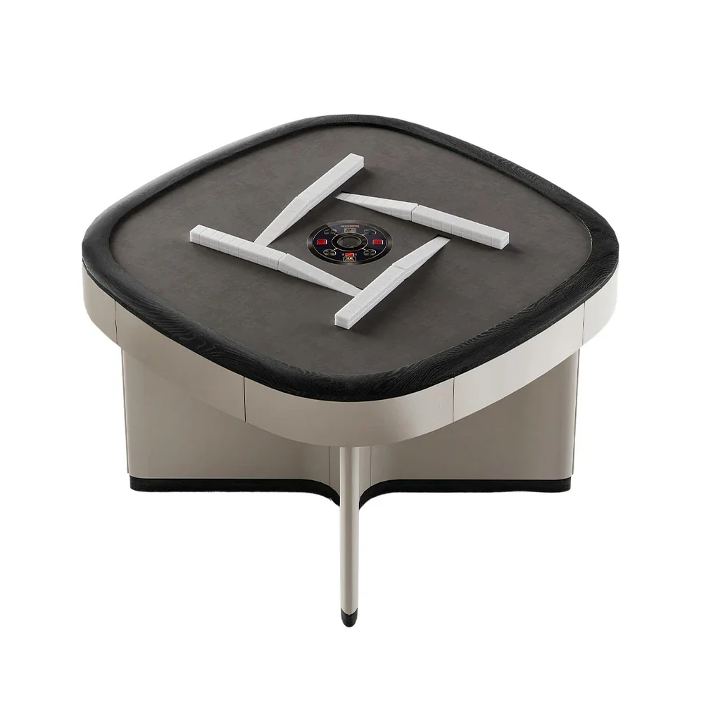 HEXJON 120 x 120 cm Automatic Mahjong Table, Low Noise Design, Eco-Friendly Leather Surface, Stylish and Durable