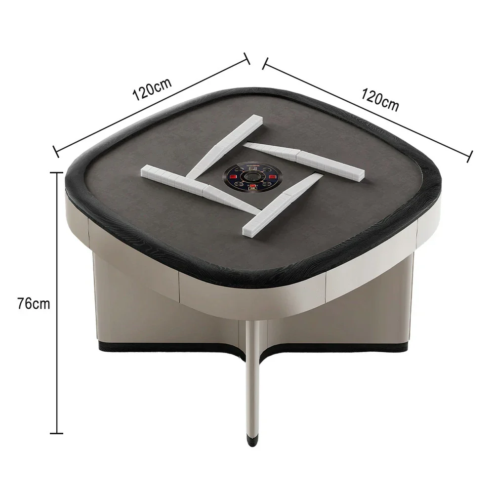 HEXJON 120 x 120 cm Automatic Mahjong Table, Low Noise Design, Eco-Friendly Leather Surface, Stylish and Durable - Image 5