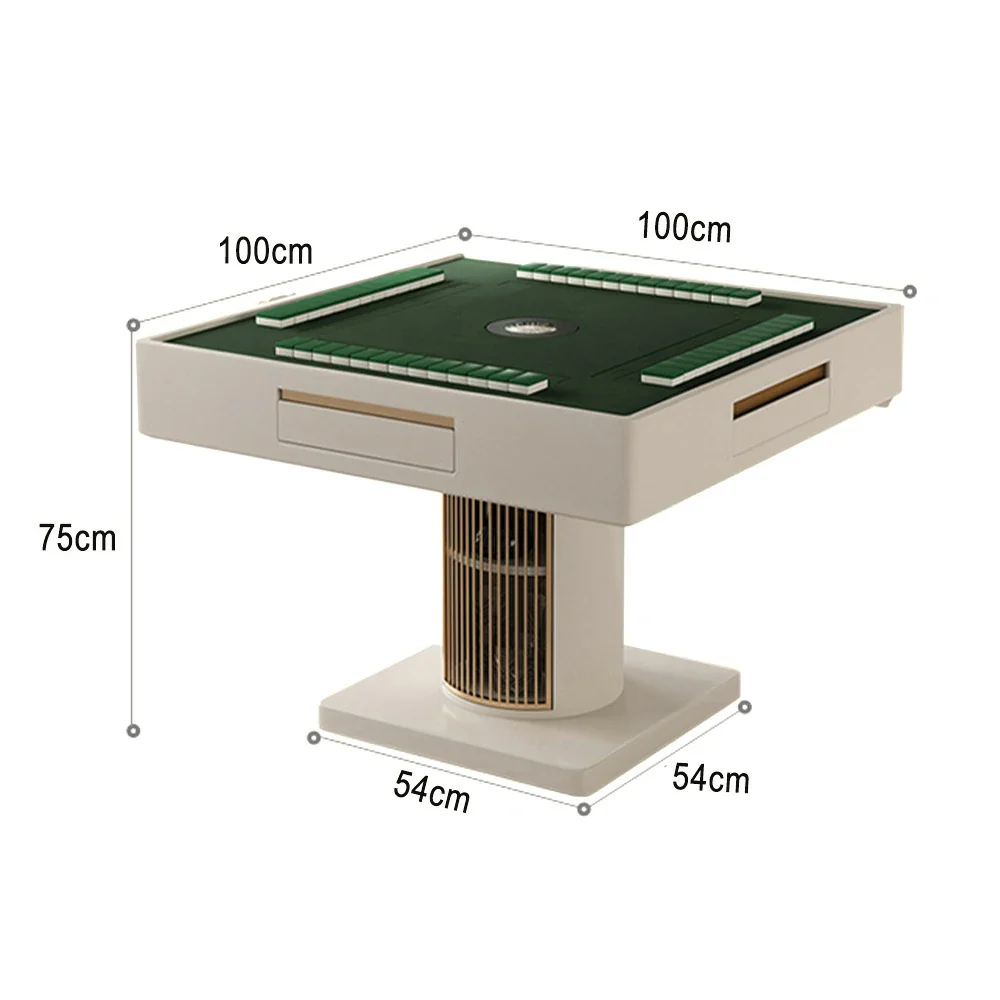 HEXJON 2-in-1 Extendable Island Mahjong Dining Table 150CM-240CM Versatile Design with Hidden Storage - White - Image 6
