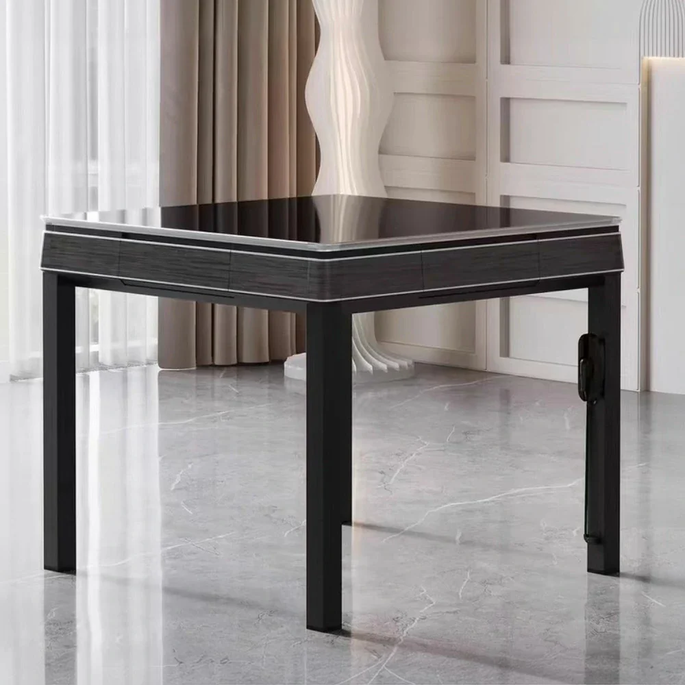 HEXJON No.36 Automatic Mahjong Table - Jade-Style Tiles, Ultra-Slim Low-Noise Enclosed Design, Wool Felt Top, 94cm Compact Game Table - Grey - Image 2