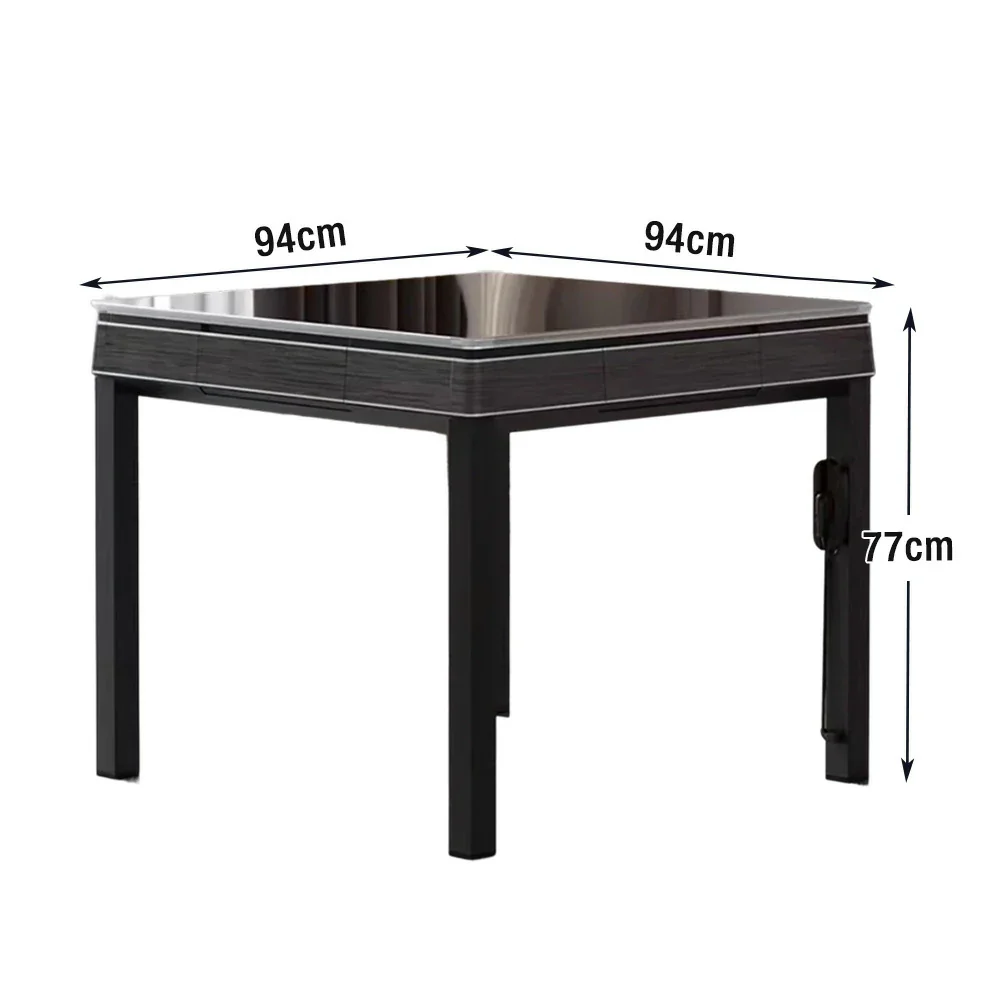 HEXJON No.36 Automatic Mahjong Table - Jade-Style Tiles, Ultra-Slim Low-Noise Enclosed Design, Wool Felt Top, 94cm Compact Game Table - Grey - Image 5