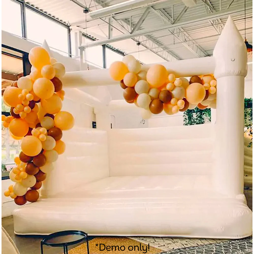 GAMEON 0118 Bounce House 5X4X3.4m PVC Bouncy Castle with Blower For Fun White Wedding Bounce House - Image 5