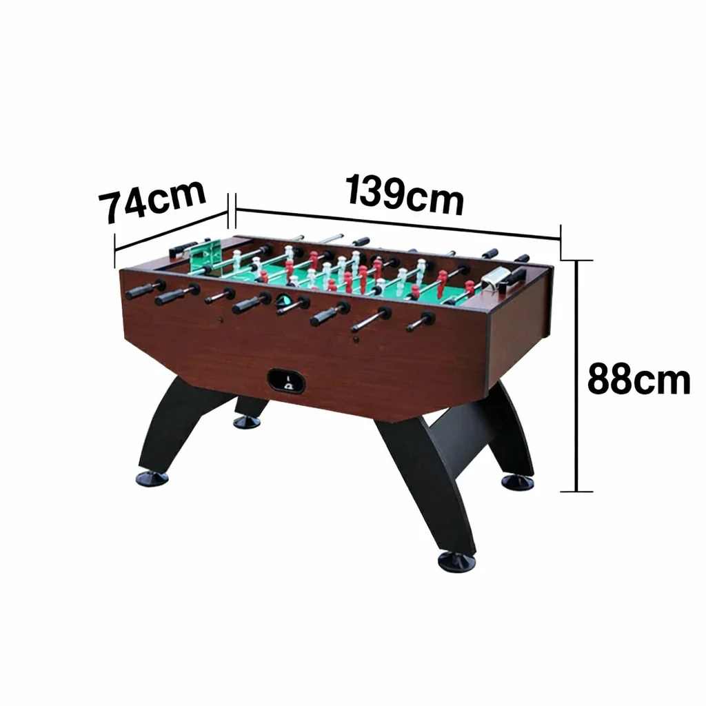 KICKSY 5FT Solid Wood Foosball Table - Chrome-Plated Steel Rods, ABS Hand-Painted Players, High-Density Playfield, Anti-Slip Handles, Durable & Stable Construction - Image 5