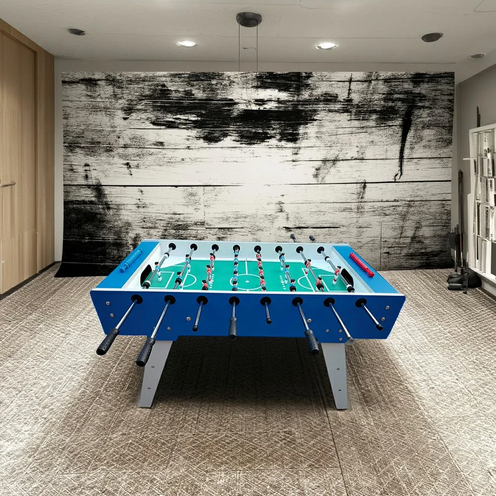 KICKSY 5FT Solid Wood Foosball Table - Chrome-Plated Steel Rods, ABS Hand-Painted Players, High-Density Playfield, Anti-Slip Handles, Heavy-Duty & Stable Design - Image 2