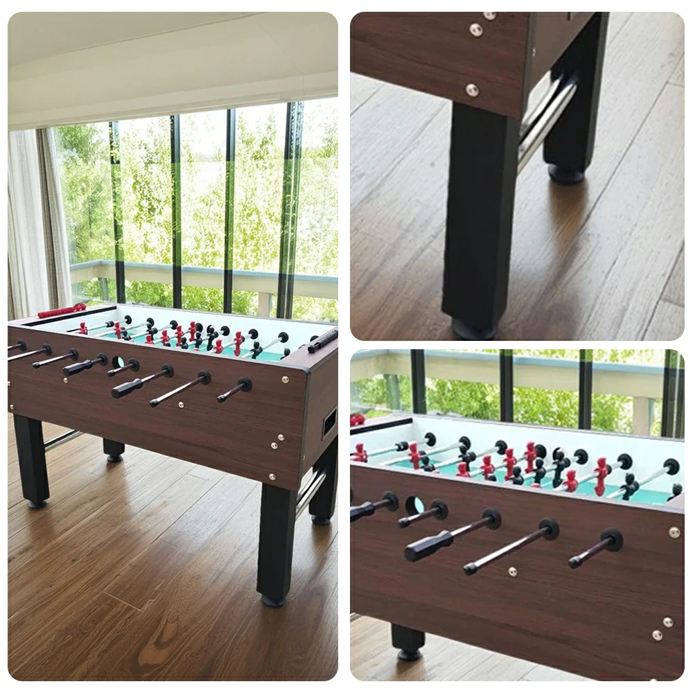 KICKSY 5FT Solid Wood Foosball Table - Chrome-Plated Steel Rods, ABS Hand-Painted Players, High-Density Playfield, Anti-Slip Handles, Heavy-Duty & Stable Design - Image 3