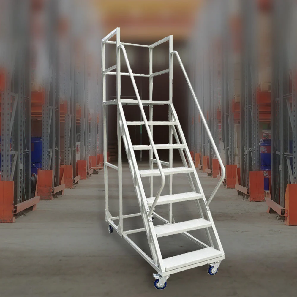 GROVIA 220cm(H) 6-step Steel Freight ladder Warehouse Staircase - Image 3