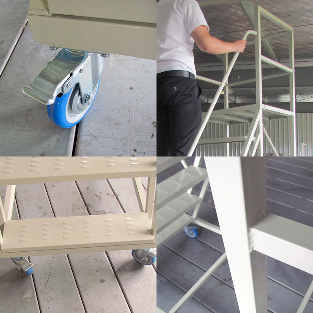 GROVIA 220cm(H) 6-step Steel Freight ladder Warehouse Staircase - Image 6