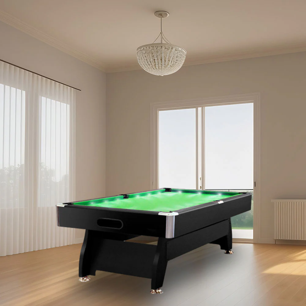 CUETIQ 7FT LED Snooker Billiard Pool Table with Free Accessories - Image 16
