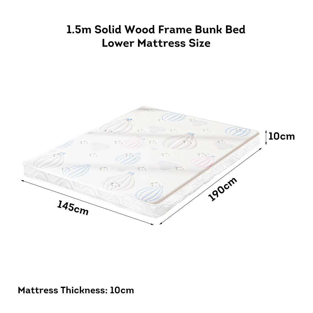 LIVARA Eco-friendly Synthetic Coir Cotton Latex Foldable Mattress for 1.5m Solid Wood Frame Bunk Bed - Image 13