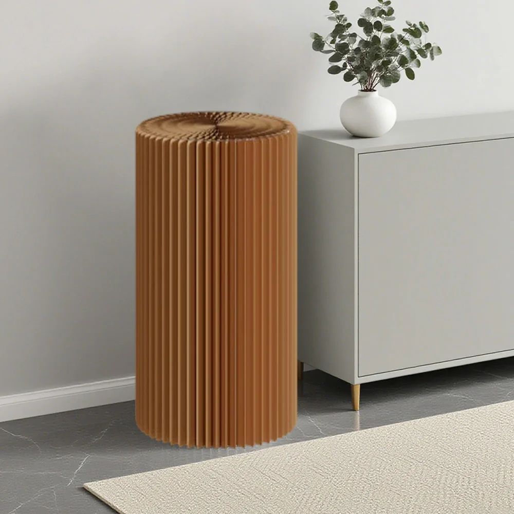 LIVARA Cardboard Cylinder Display Stand – Lightweight, Eco-Friendly Round Showcase for Retail or Exhibitions - Brown - Image 11