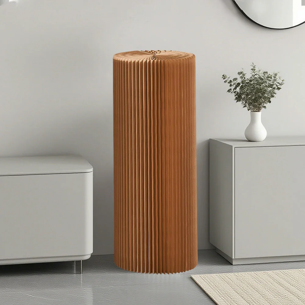 LIVARA Cardboard Cylinder Display Stand – Lightweight, Eco-Friendly Round Showcase for Retail or Exhibitions - Brown - Image 40