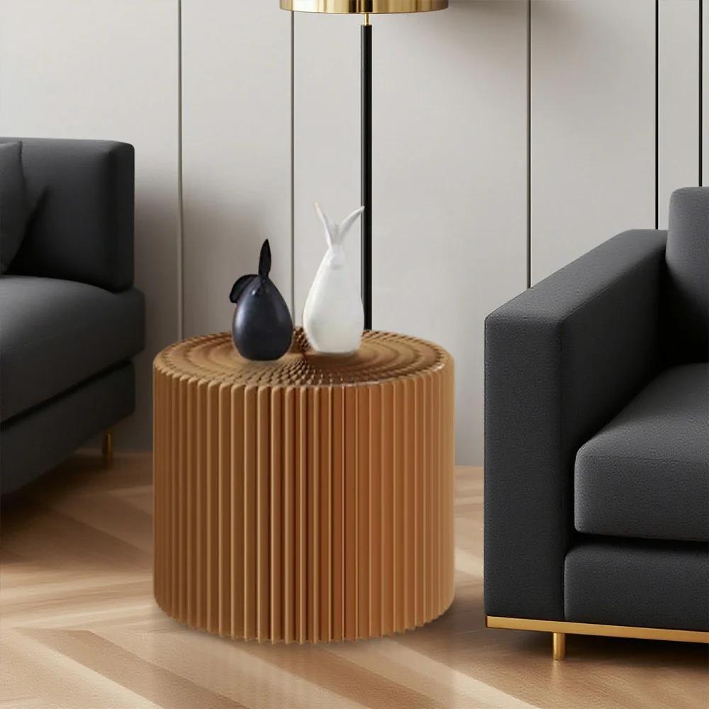 LIVARA Cardboard Cylinder Display Stand – Lightweight, Eco-Friendly Round Showcase for Retail or Exhibitions - Brown - Image 7