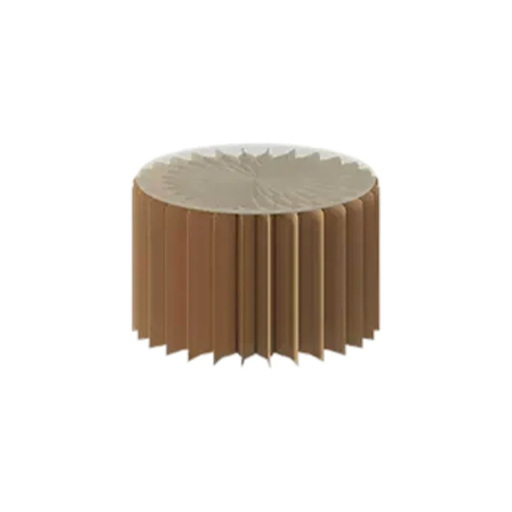 LIVARA Foldable Paper Cylinder Display Stand – Lightweight, Space-Saving Round Showcase for Retail & Promotions-Brown