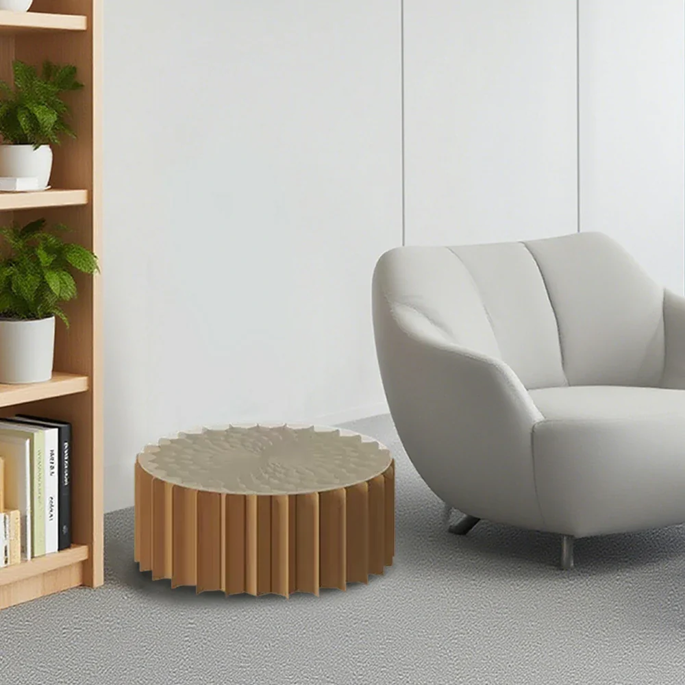 LIVARA Foldable Paper Cylinder Display Stand – Lightweight, Space-Saving Round Showcase for Retail & Promotions-Brown - Image 11