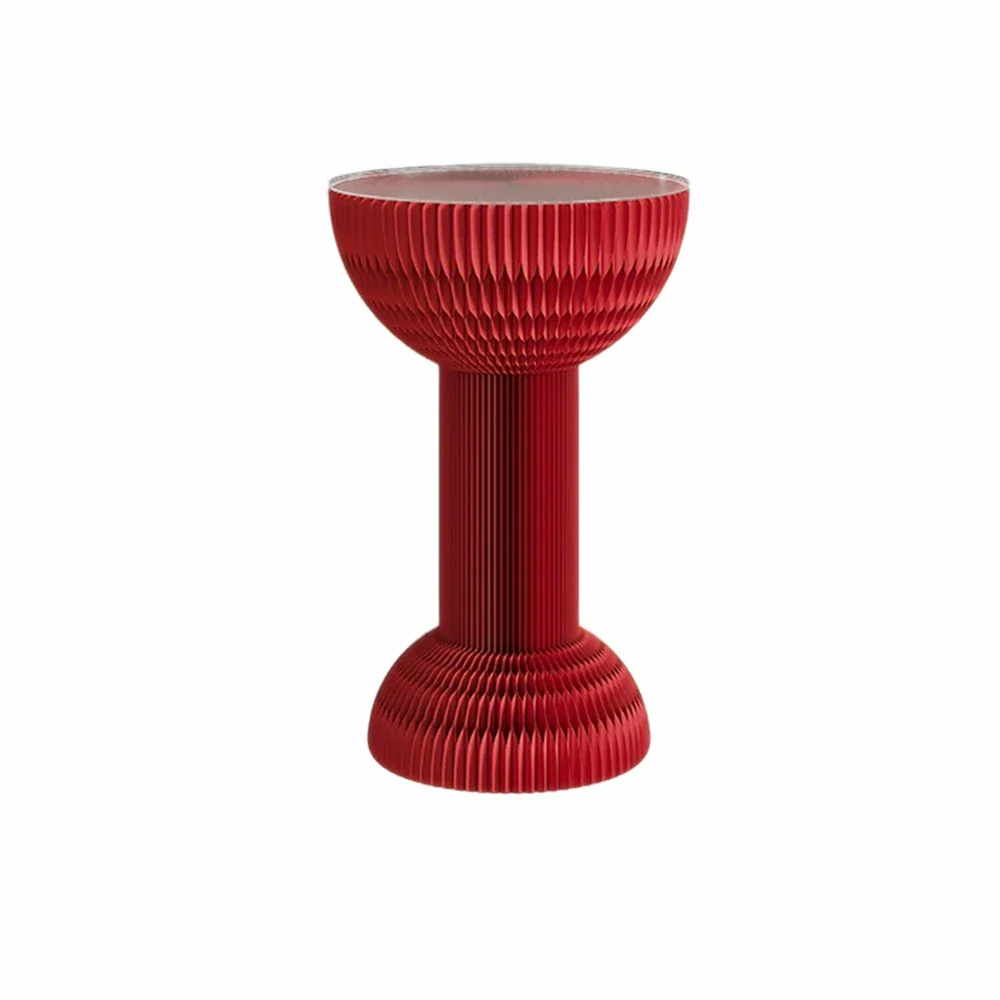 LIVARA 50/70/95cm Paper Folding Round Table Tea Table - Red - Image 11
