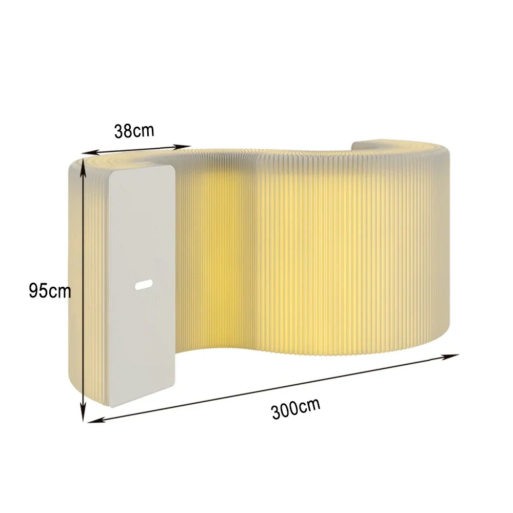 LIVARA 300cm Foldable Partition Display Cabinet - Lighting Edition - Image 13
