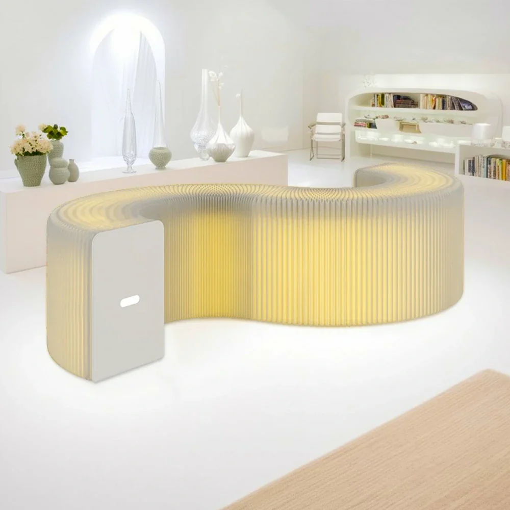 LIVARA 300cm Foldable Partition Display Cabinet - Lighting Edition - Image 2