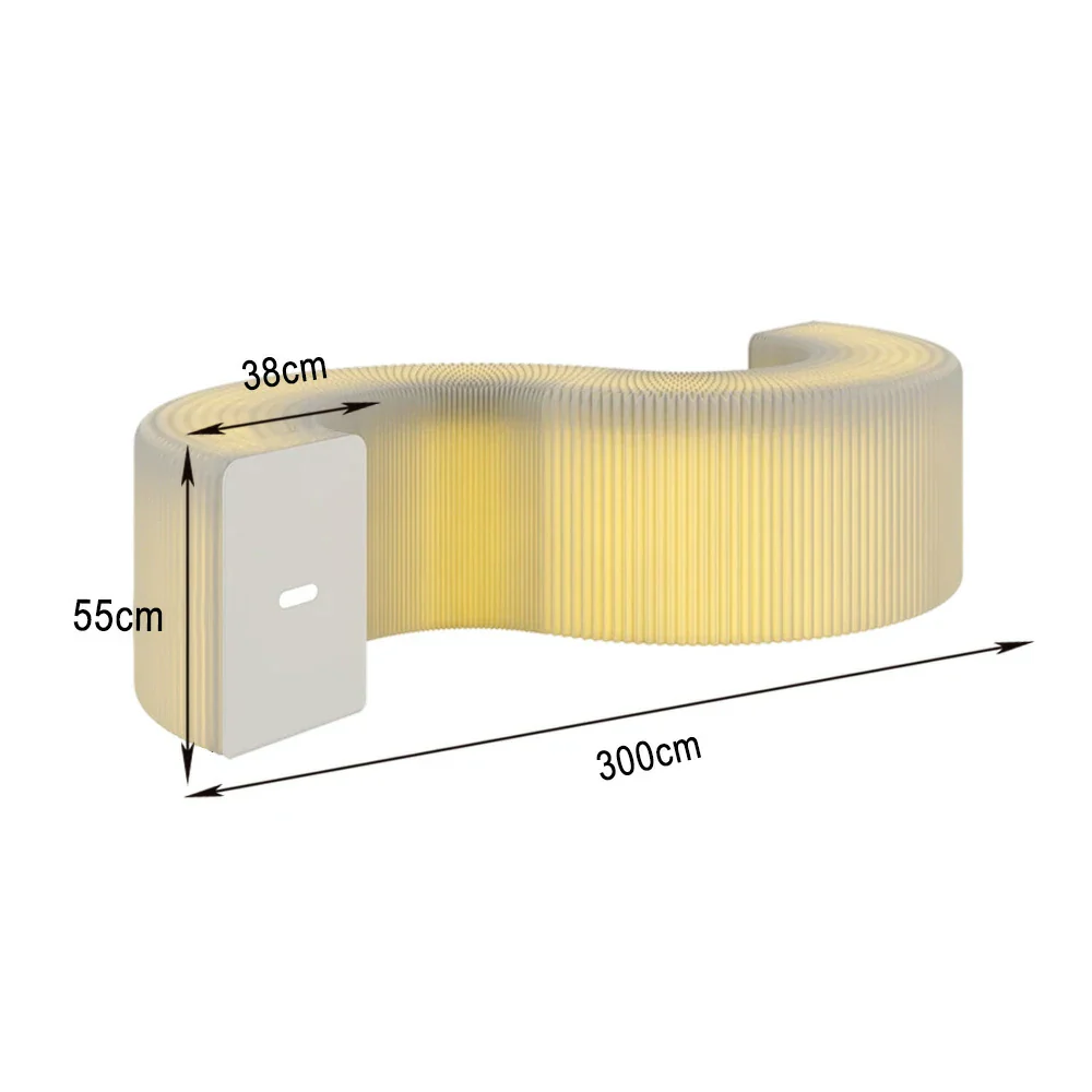 LIVARA 300cm Foldable Partition Display Cabinet - Lighting Edition - Image 5