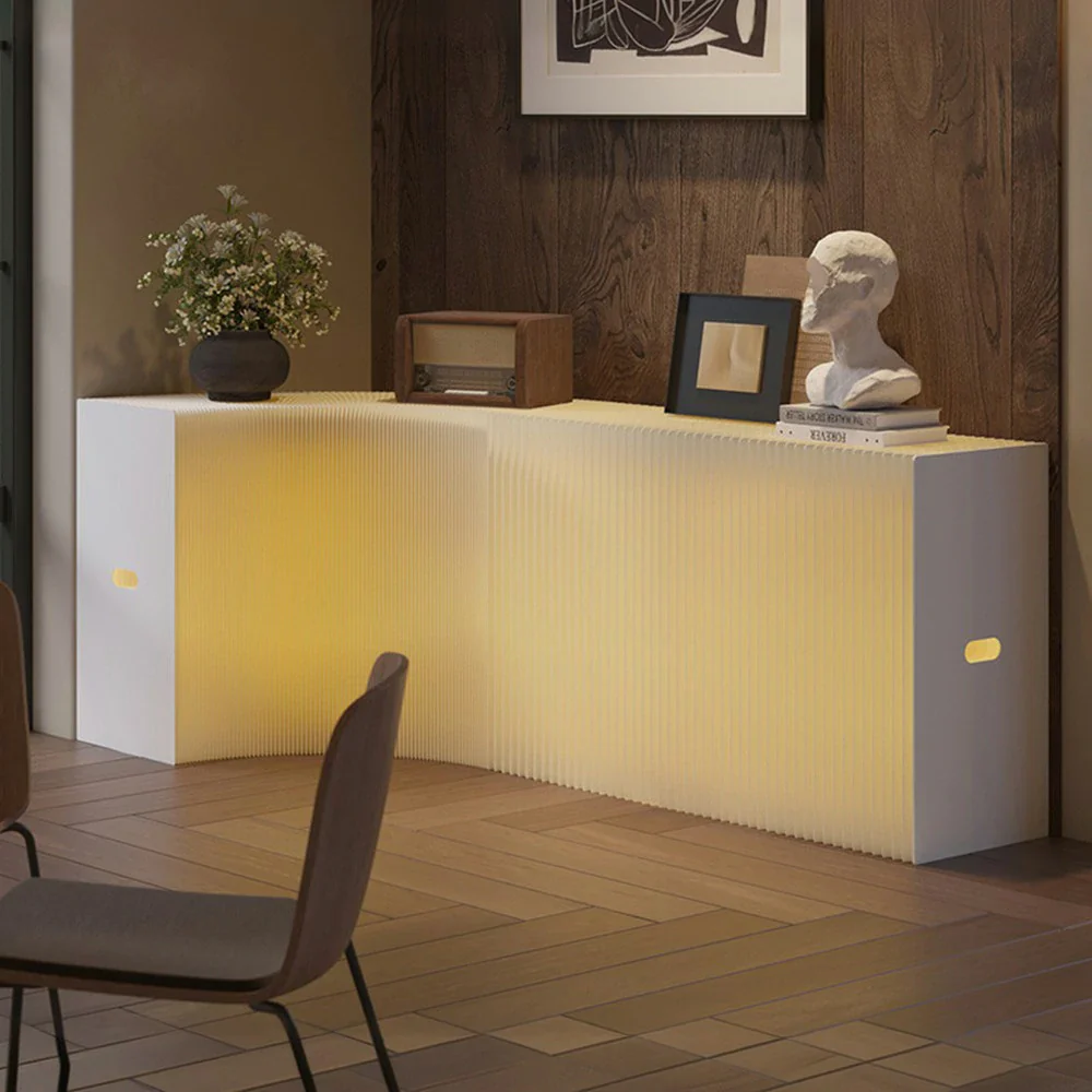 LIVARA 300cm Foldable Partition Display Cabinet - Lighting Edition - Image 7