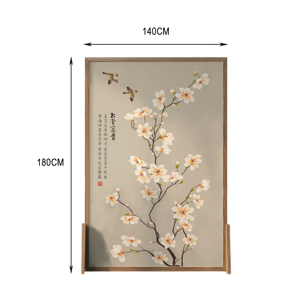 LIVARA Magnolia Flower Room Divider, Solid Ash Wood & Mongolian Pine Wood,Suitable for Home Decoration - Image 8