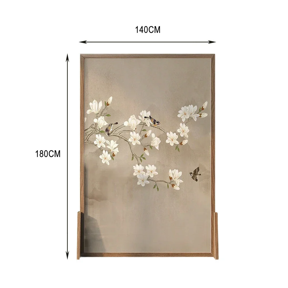 LIVARA Asian Style Solid Wood Room Divider, Ash Wood & Mongolian Pine Wood, Suitable for Home Decoration - Image 8